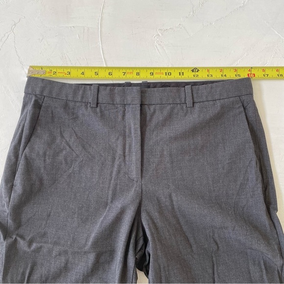 Theory Demetria Wool Blend Pants Nocturne Dark Grey Trousers Size 8 - Picture 6 of 10